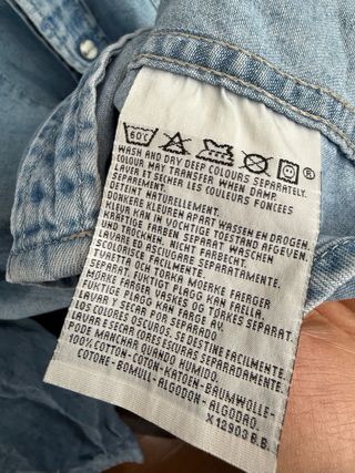 LEVIS camisa azul cielo vaquera VINTAGE talla L