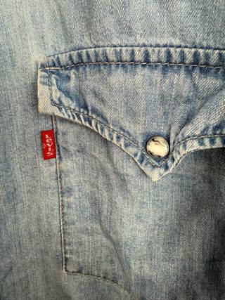 LEVIS camisa azul cielo vaquera VINTAGE talla L