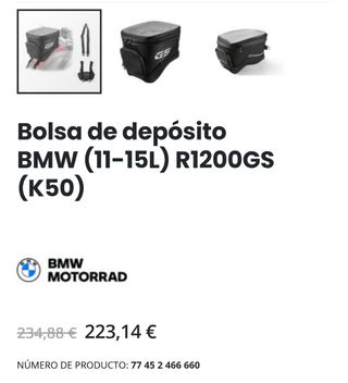 Maleta BMW 1200 para el tanque