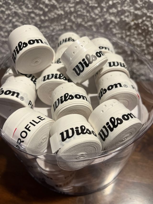 Bote de 60 overgrips padel perdorados blancos