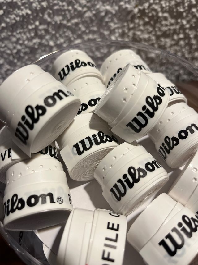 Bote de 60 overgrips padel perdorados blancos