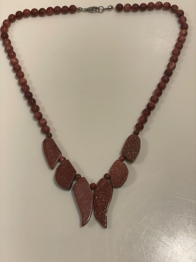 Collana girocollo pietra del sole naturale