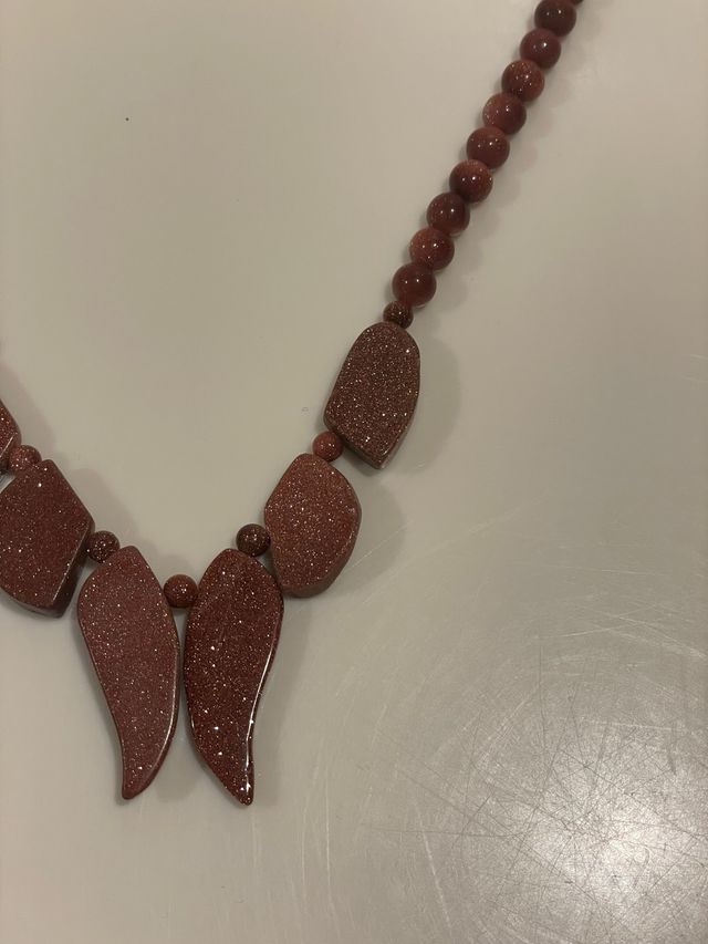 Collana girocollo pietra del sole naturale