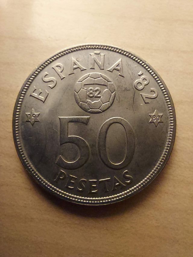 50 pesetas año 1980. España 82 Juan Carlos I