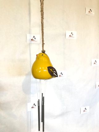 Uccellino ceramica pendaglio primavera fiori casa 