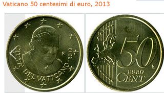 MONETA 50 C VATICANO 2013