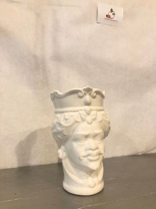 Testa di moro ceramica vaso portavaso fiori arredo