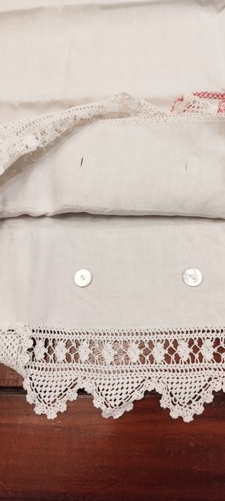 Sábana y fundas almohadas, puro lino.