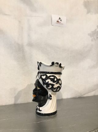 Testa di moro ceramica vaso portavaso fiori arredo