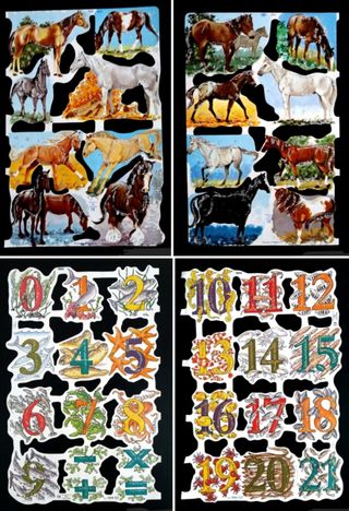 Lámina PURPURINA CROMOS TROQUELADOS