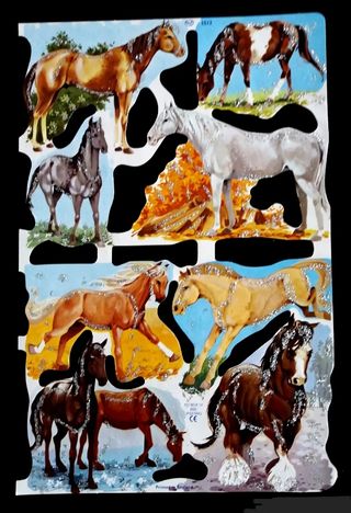 Lámina PURPURINA CROMOS TROQUELADOS