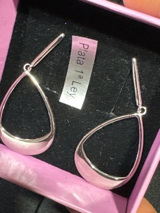 Pendientes de plata 1 ley nuevos sin estrenar