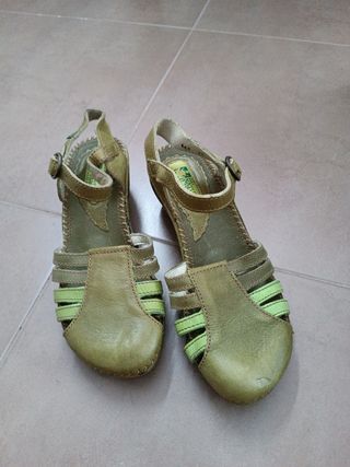 Zapatos mujer verde El Naturalista 38