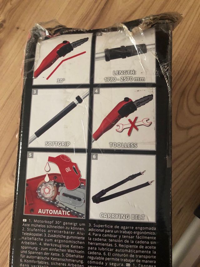 PODADORA ELECTRICA TELESCOPICA EINHELL Incompleta