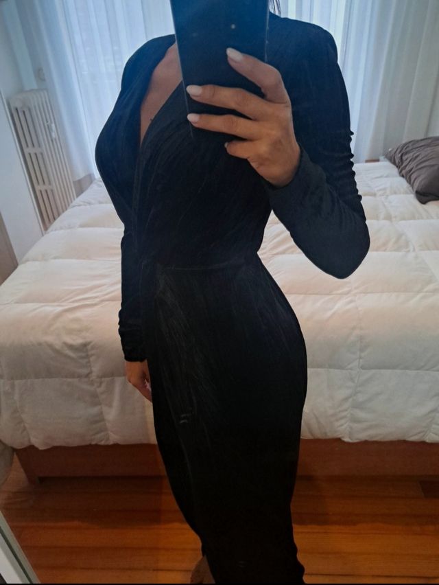 Vestido terciopelo negro