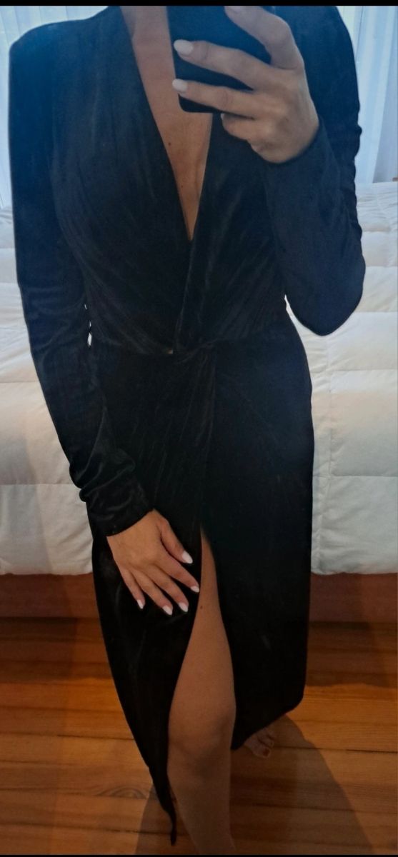 Vestido terciopelo negro