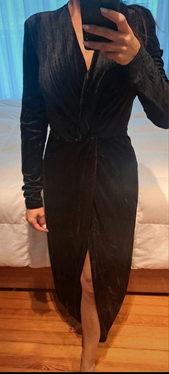 Vestido terciopelo negro