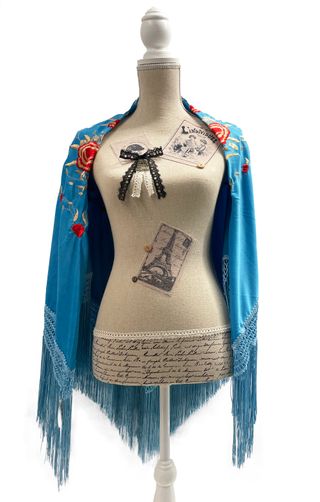 Mantón de Manilla Cuadrado de Flamenco para Mujer