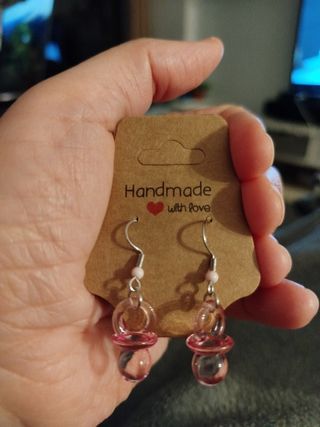 Pendientes chupetes de la suerte retro años 90