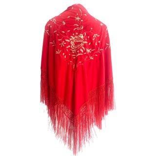 Mantón de Manilla cuadrado de Flamenco para Mujer