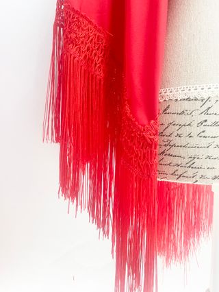 Mantón de Manilla cuadrado de Flamenco para Mujer
