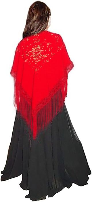 Mantón de Manilla cuadrado de Flamenco para Mujer