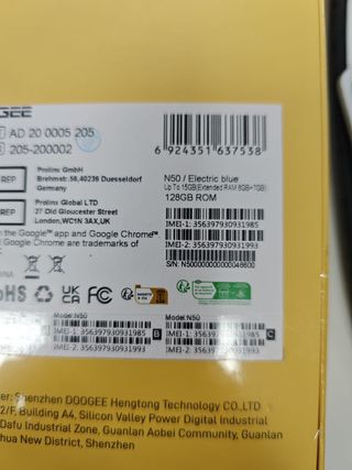 Telefono Movil DOOGEE-N50 (15gb+128gb) #046600