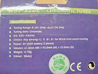 Afinador cromatico para instrumentos
