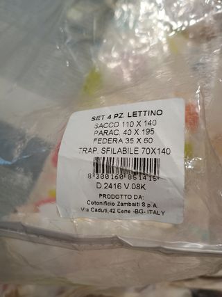 Set 4pz lettino