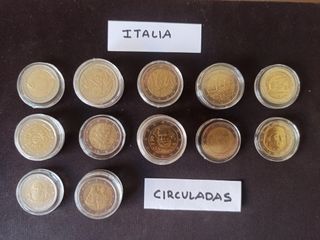 L45 Monedas Italia 2€ conmemorativas circuladas
