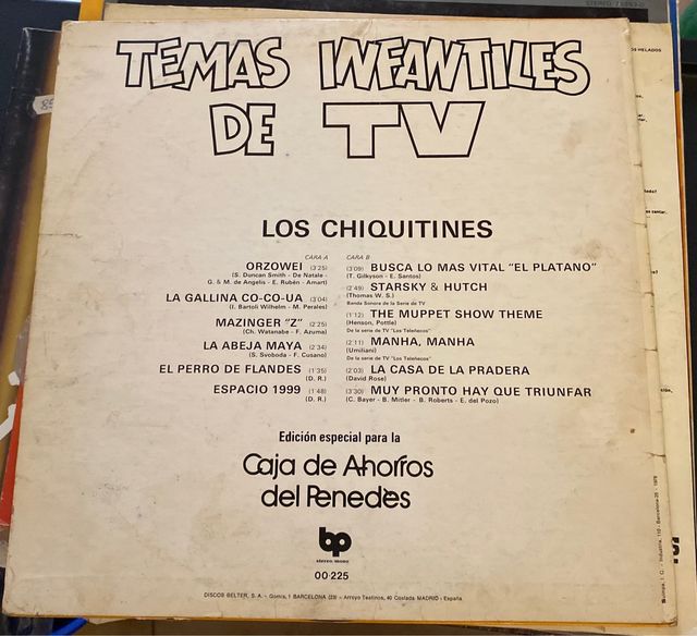 vinilo Temas infantiles de tv