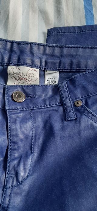 Pantalón Mango d piel 