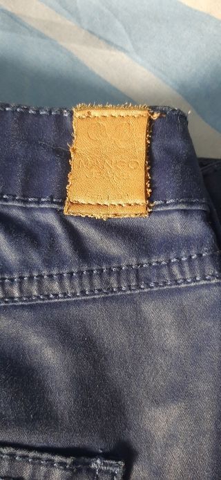 Pantalón Mango d piel 