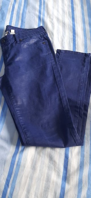 Pantalón Mango d piel 