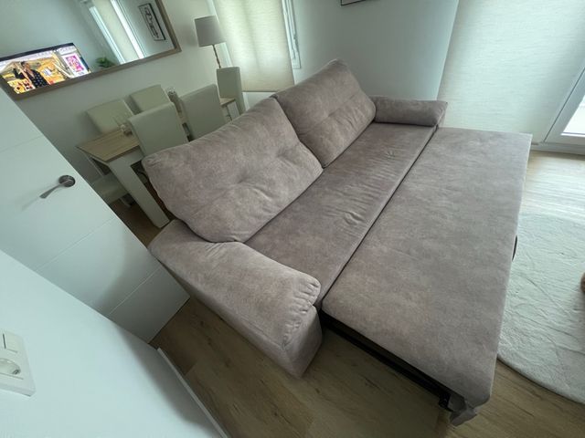 Sofá cama color visón