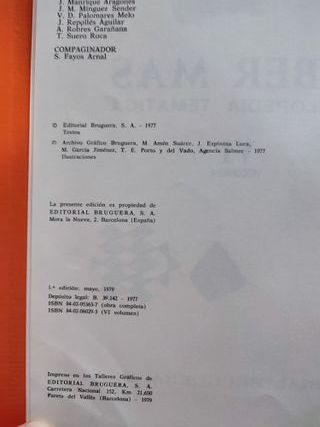 Lote cinco volúmenes Saber Más - 1977