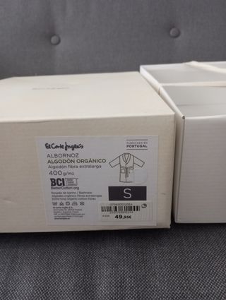 Albornoz mujer talla S el corte inglés 