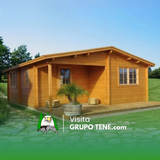 Casa prefabricada 46m2 (2 hab.) madera certificada