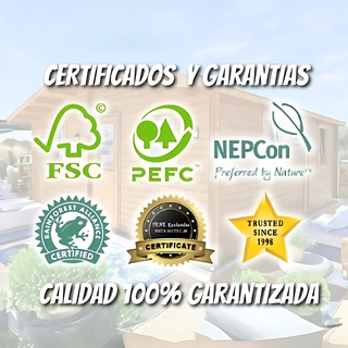 Casa prefabricada 46m2 (2 hab.) madera certificada