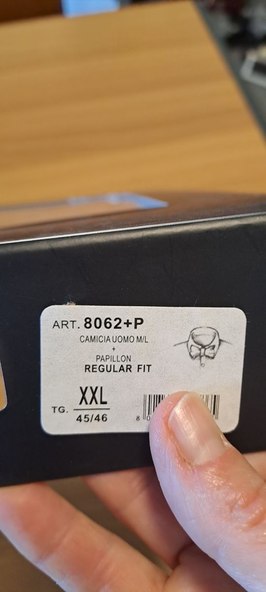 Camicia con papillon uomo