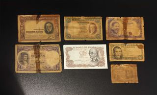Lote pesetas antiguas del Banco de España