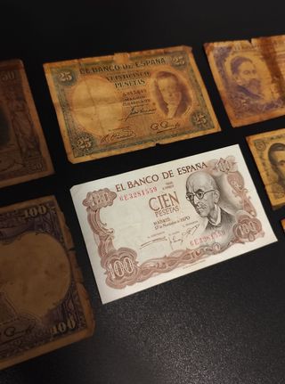 Lote pesetas antiguas del Banco de España