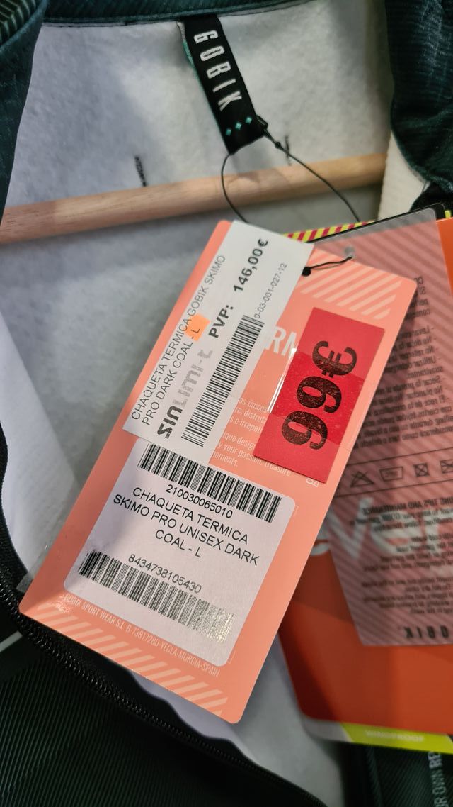 Giubbotto ski pro dark coal. NUOVO. TAGLIA L