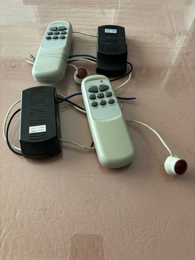 2 mandos y receptores de ventilador de techo