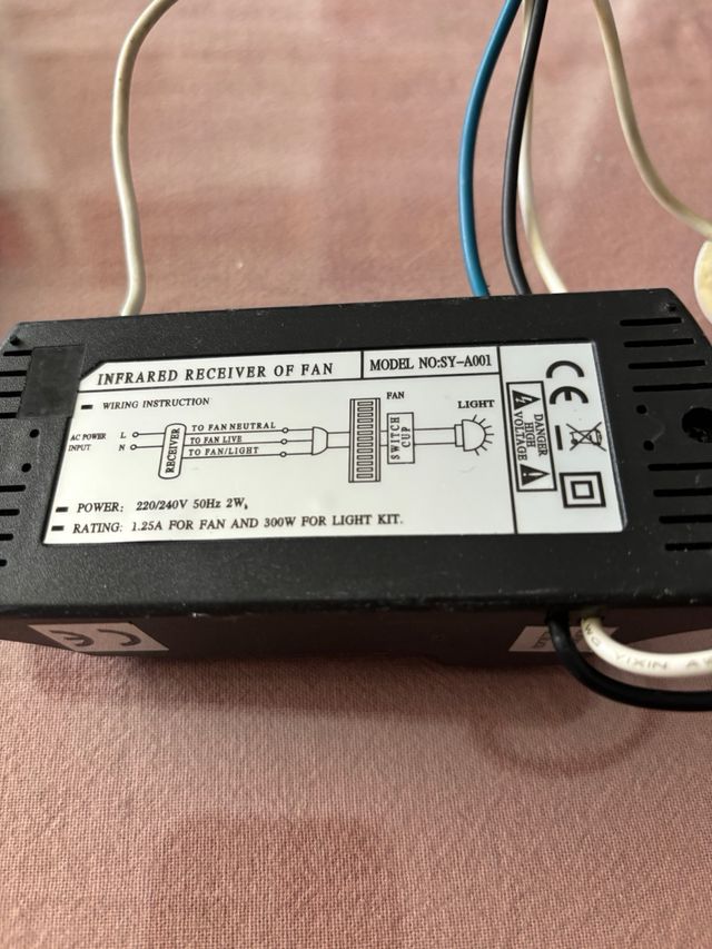 2 mandos y receptores de ventilador de techo