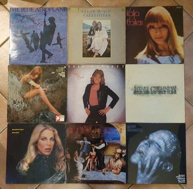 9 LP Lotto King Crimson Morissette uso artistico