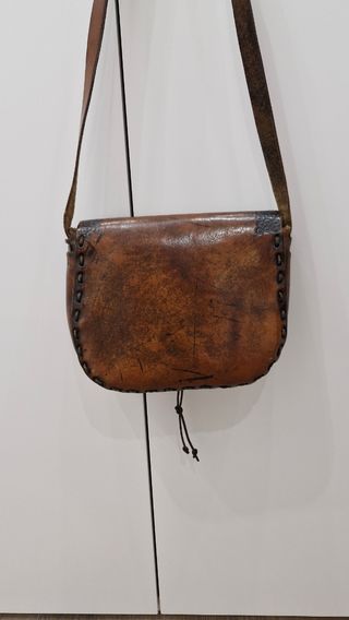 Bolso vintage cuero hecho a mano