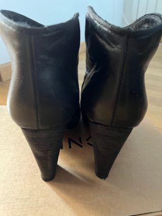 Botines negros de piel Mango talla 40 seminuevos