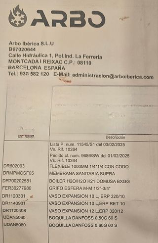 Pack completo de material hidráulico y calefacción