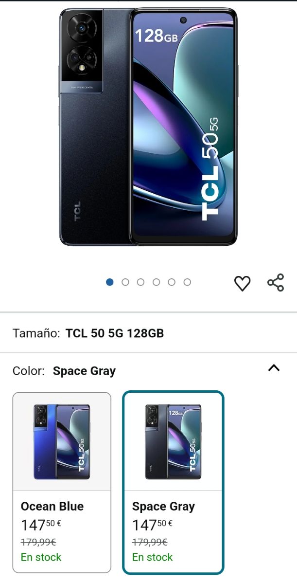 MOVIL TCL 50 PRECINTADO